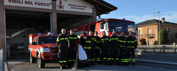 I vigili del fuoco di Bovolone incontrano il Papa